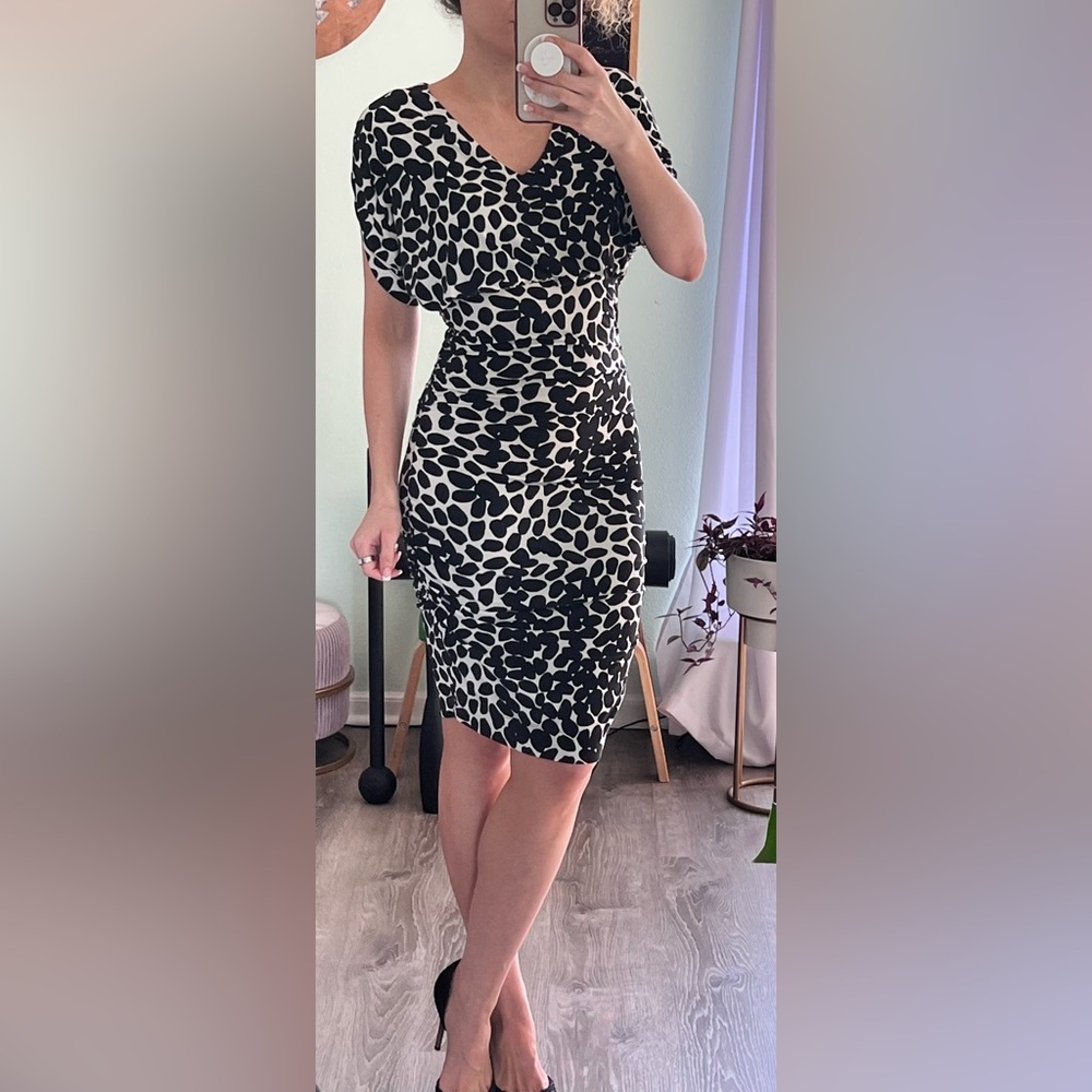 Caché Black and White Dress Size 6
